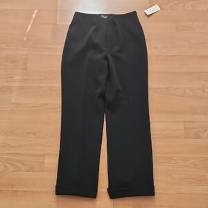 Rafaella 2 Way Stretch Black Cuffed Dress Pants New With Tags